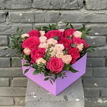 Цветочная композиция из Розы в коробке в Белой Калитве