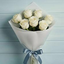 Букет 7 Белых роз Эдлесс Лав в Белой Калитве