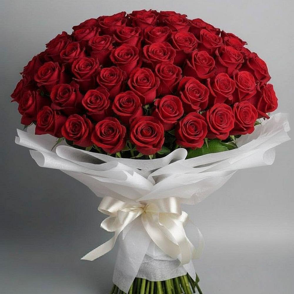 Букет 101 Красная роза Блэк Мэджик в Белой Калитве