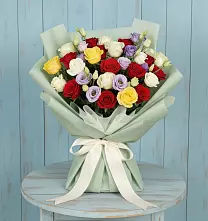 Букет цветов из:  Розы #REPLACE_PRED# Белой Калитве