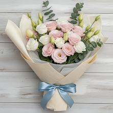 Букет цветов из:  Лизиантусы #REPLACE_PRED# Белой Калитве