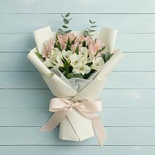 Букет цветов из:  Альстромерии #REPLACE_PRED# Белой Калитве