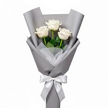 Букет 3 белые розы #REPLACE_PRED# Белой Калитве