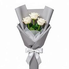 Букет 3 белые розы в Белой Калитве