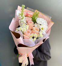 Букет цветов из:  Хризантемы и Розы в Белой Калитве