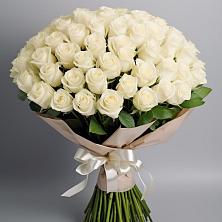 Букет 101 беля роза Белоснежка в Белой Калитве