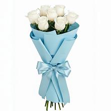 Букет 7 белых роз Проуд в Белой Калитве