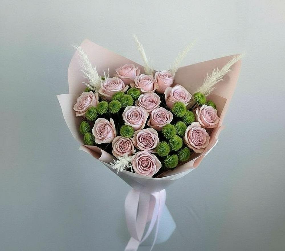 Букет цветов из: Розы и Хризантемы в Белой Калитве