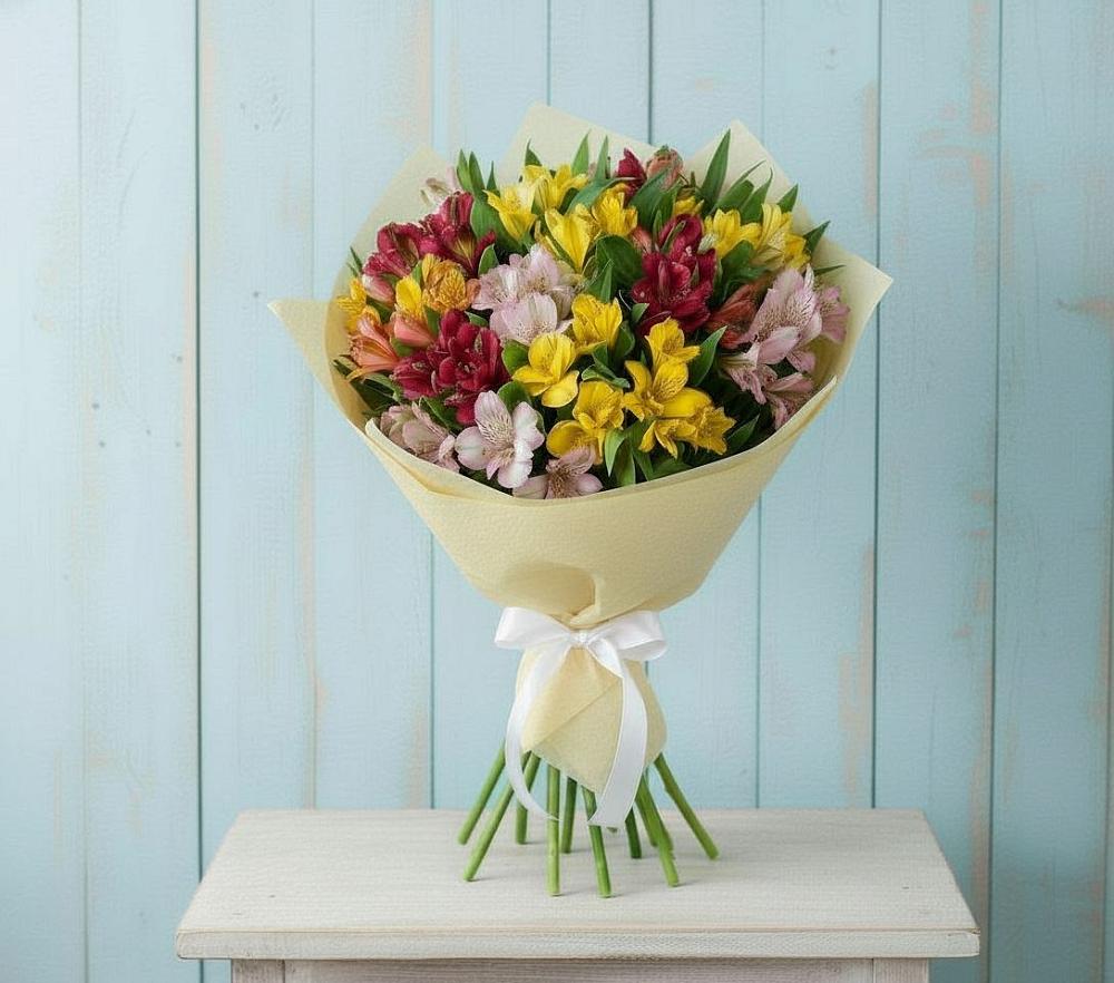 Букет цветов из: Альстромерии в Белой Калитве