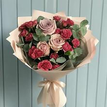 Букет цветов из:  Гвоздики и Розы в Белой Калитве
